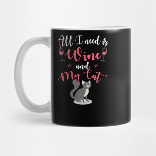 Best Gift Idea for Cat & Wine Lovers Mug